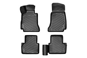 Πατάκια Σκαφάκια 3D Από Λάστιχο Tpe Για Mercedes E-Class W213 2016- Rizline 4 Τεμάχια Μαύρα