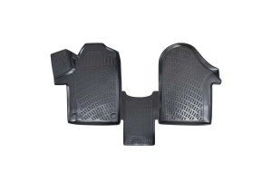 Πατάκια Σκαφάκια 3D Από Λάστιχο Tpe Για Mercedes Vito W639 03-14 Rizline 3 Τεμάχια Μαύρα