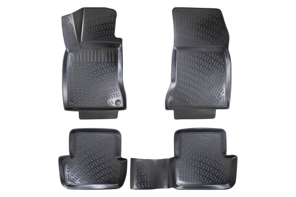 Πατάκια Σκαφάκια 3D Από Λάστιχο Tpe Για Mercedes Β-CLΑSS W247 2019- Rizline 4 Τεμάχια Μαύρα