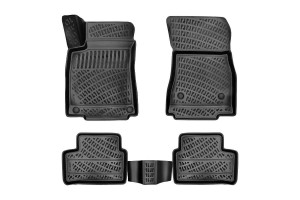 Πατάκια Σκαφάκια 3D Από Λάστιχο Tpe Για Mercedes Gla H247 2021- Rizline 4 Τεμάχια Μαύρα