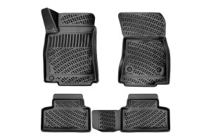 Πατάκια Σκαφάκια 3D Από Λάστιχο Tpe Για Mercedes Glb X247 2019- Rizline 4 Τεμάχια Μαύρα