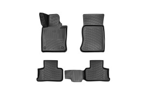 Πατάκια Σκαφάκια 3D Από Λάστιχο Tpe Για Mercedes-Benz Glc Suv X254 2023- Rizline 4 Τεμάχια Μαύρα