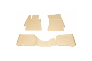 Πατάκια Σκαφάκια 3D Από Λάστιχο Για Mercedes-Benz S-Class W221 05-13 Μπεζ Element