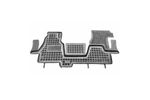 Πατάκια Σκαφάκια 3D Από Λάστιχο Για Sprinter 96-06 / Vw Lt 00-06 Rezawplast 3 Τεμάχια Μαύρα