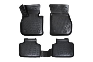 Πατάκια Σκαφάκια 3D Από Λάστιχο Tpe Για Mini Countyman 2017- Rizline 4 Τεμάχια Μαύρα