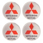 Αυτοκόλλητα Κέντρου Ζαντών Mitsubishi Από Σμάλτο 60mm Set 4 Τεμάχια