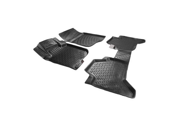 Πατάκια Σκαφάκια 3D Από Λάστιχο Tpe Για Mitsubishi L200 2005-2018 Rizline 4 Τεμάχια Μαύρα