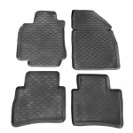 Πατάκια Σκαφάκια 3D Από Λάστιχο Για Nissan Tiida / Versa 2006-2012 "Star Diamond" 4 Τεμάχια Μαύρα