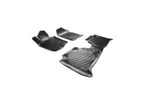 Πατάκια Σκαφάκια 3D Από Λάστιχο Tpe Για Nissan Navara D40 2005-2014 Rizline 4 Τεμάχια Μαύρα