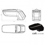 Κονσόλα Χειροφρένου Τεμπέλης Armster 2 Για Nissan Note 2013+ Μαύρο Χρώμα