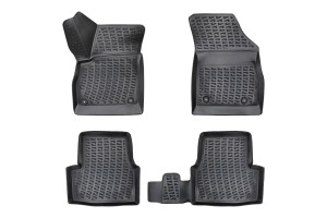 Πατάκια Σκαφάκια 3D Από Λάστιχο Tpe Για Opel Astra K 2015- Rizline 4 Τεμάχια Μαύρα