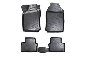 Πατάκια Σκαφάκια 3D Από Λάστιχο Tpe Για Opel Vectra Β 1998-2002 Rizline 4 Τεμάχια Μαύρα