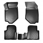 Πατάκια Σκαφάκια 3D Από Λάστιχο Tpe Για Opel Corsa F 19+, Mokka 19+ / Peugeot 208 19+, 2008 19+ Rizline 4 Τεμάχια Μαύρα
