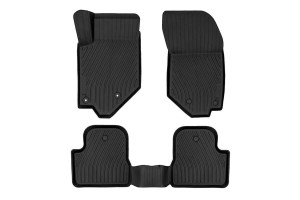 Πατάκια Σκαφάκια 3D Από Λάστιχο Tpe Για Opel Corsa F 19+, Mokka 19+ / Peugeot 208 19+, 2008 19+ Rizline Premium 4 Τεμάχια Μαύρα