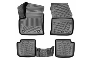 Πατάκια Σκαφάκια 3D Από Λάστιχο Tpe Για Peugeot E-2008 22+ Ηλεκτρικό (EV) Rizline 4 Τεμάχια Μαύρα