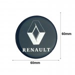 Αυτοκόλλητα Κέντρου Ζαντών Renault Από Σμάλτο 60mm Set 4 Τεμάχια