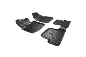 Πατάκια Σκαφάκια 3D Από Λάστιχο Tpe Για Renault Clio 3 05-12 Rizline 4 Τεμάχια Μαύρα