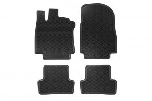 Λαστιχένια Πατάκια Geyer & Hosaja Για Renault Clio 2012-2019 / Captur I 2013-2019 4 Τεμάχια Μαύρα 873/4C