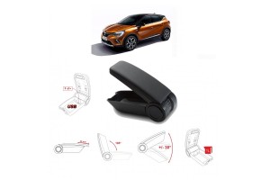Κονσόλα Χειροφρένου Τεμπέλης Armster OE1 Με Usb Για Renault Clio 2019+ / Captur 2019+ Χωρίς Εργοστασιακό Τεμπέλη Μαύρο Χρώμα