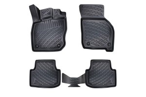 Πατάκια Σκαφάκια 3D Από Λάστιχο Tpe Για Seat Leon 4 (KL1/KL8) 2020+ Αυτόματο Rizline 4 Τεμάχια Μαύρα