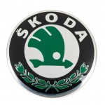 Αυτοκόλλητο Σήμα Skoda Καπό / Πορτ - Παγκάζ Μεγάλο Πράσινο 9cm