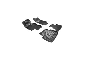 Πατάκια Σκαφάκια 3D Από Λάστιχο Tpe Για Skoda Octavia 2013- Rizline 4 Τεμάχια Μαύρα