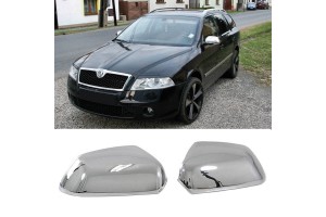 Καπάκια Καθρεφτών Για Vw Polo 9N3 05-09 / Skoda Octavia 1Z 04-09 Χρωμίου 2 Τεμάχια