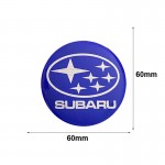 Αυτοκόλλητα Κέντρου Ζαντών Subaru Από Σμάλτο 60mm Set 4 Τεμάχια