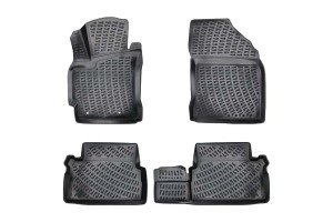 Πατάκια Σκαφάκια 3D Από Λάστιχο Tpe Για Toyota Auris 2013-2018 Rizline 4 Τεμάχια Μαύρα