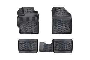 Πατάκια Σκαφάκια 3D Από Λάστιχο Tpe Για Toyota Yaris 2013-2020 Rizline 4 Τεμάχια Μαύρα