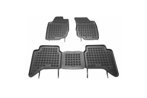 Πατάκια Σκαφάκια 3D Από Λάστιχο Για Toyota Ηilux 2004-2015 Rezawplast 3 Τεμάχια Μαύρα