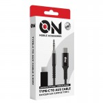 Καλώδιο Ήχου Aux 3.5mm Σε Type-c Μαύρο 1m On Mobile Accessories 1 Τεμάχιο Καλώδιο Ήχου Aux 3.5mm Σε Type-c Μαύρο 1m On Mobile Accessories 1 Τεμάχιο