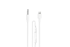 Καλώδιο Ήχου Aux 3.5mm Σε Lightning Λευκό 1m Earldom AUX42 1 Τεμάχιο