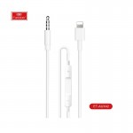 Καλώδιο Ήχου Aux 3.5mm Σε Lightning Λευκό 1m Earldom AUX42 1 Τεμάχιο