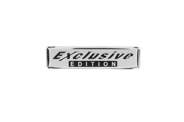 Αυτοκόλλητο Σήμα Μεταλλικό ''Εxclusive Edition'' 73mmx 16mm 1 Τεμάχιο