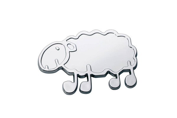 Αυτοκόλλητo Χρωμίου 3D "Προβατάκι Sheep Basque Ardi LATXA" 4cm X 5.7cm 1 Τεμάχιο