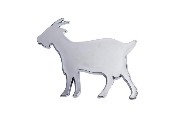 Αυτοκόλλητo Χρωμίου 3D "GOAT Κατσίκα" 7.5cm X 6.4cm 1 Τεμάχιο
