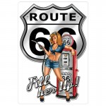 Αυτοκόλλητο Σήμα Αυτοκινήτου "Route 66" 22cm X 15cm 1 Τεμάχιο