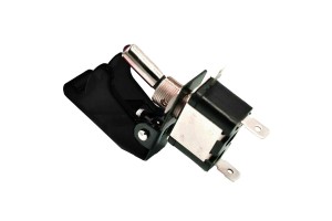 Διακόπτης Αεροπορικού Τύπου Μονός 12 / 24 Volt Φωτιζόμενος Μαύρος