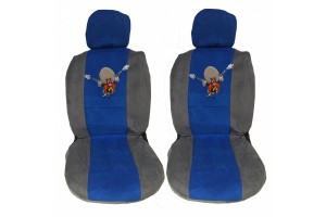 Ημικαλύμματα Μπροστινών Καθισμάτων Πετσέτα Yosemite Sam Γκρι-Μπλε 4 Τεμάχια 2749-34