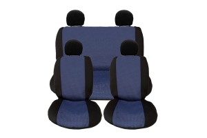 Καλύμματα Υφασμάτινα Εμπρός - Πίσω Διαιρούμενα Pluto Plus Gm Μπλε/Μαύρο Σετ 8 Τεμάχια