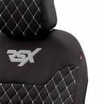 Ημικαλύμματα Μπροστινών Καθισμάτων Otom Rsx Sport Ύφασμα Κεντητό Καπιτονέ Μαύρο Με Άσπρη Ραφή RSXL-101 2 Τεμάχια