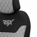Ημικαλύμματα Μπροστινών Καθισμάτων Otom Rsx Sport Ύφασμα Κεντητό Καπιτονέ Γκρι Με Μαύρη Ραφή RSXL-103 2 Τεμάχια