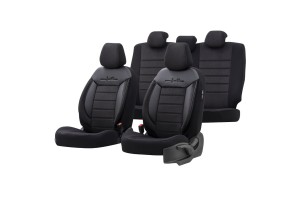 Καλύμματα Αυτοκινήτου Otom Comfortline Design Universal Sued / Rachel / Δερματίνη Σετ Εμπρός / Πίσω 11 Τεμαχίων Μαύρο CMF-209