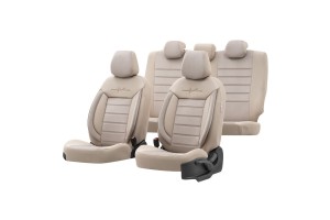 Καλύμματα Αυτοκινήτου Otom Comfortline Design Universal Sued / Rachel / Δερματίνη Σετ Εμπρός / Πίσω 11 Τεμαχίων Μπεζ CMF-210