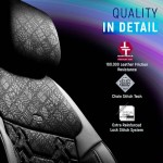 Καλύμματα Αυτοκινήτου Otom Pulse Design Universal Δερματίνη / Rachel Σετ Εμπρός / Πίσω 11 Τεμαχίων Μαύρο PLS-2901