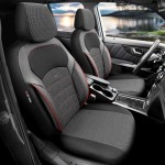 Καλύμματα Αυτοκινήτου Otom "Nova" Universal Ύφασμα Jacquard / Δερματίνη Σετ Εμπρός / Πίσω 11 Τεμαχίων Μαύρο / Κόκκινο NOV-3302