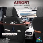 Καλύμματα Αυτοκινήτου Otom "Nova" Universal Ύφασμα Jacquard / Δερματίνη Σετ Εμπρός / Πίσω 11 Τεμαχίων Μαύρο / Κόκκινο NOV-3302