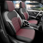 Καλύμματα Αυτοκινήτου Otom "Nova" Universal Ύφασμα Jacquard / Δερματίνη Σετ Εμπρός / Πίσω 11 Τεμαχίων Κόκκινο / Μαύρο ΝΟV-3303