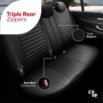 Καλύμματα Αυτοκινήτου Otom Coral Design Universal Full Δερματίνη Σετ Εμπρός / Πίσω 11 Τεμαχίων Μαύρο CRΑL-101
